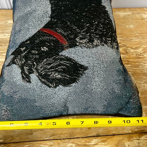 Vintage Scottie Scottish Terrier Tapestry Pillow Signed Linda Picken 15.5x11” - Picture 16 of 16
